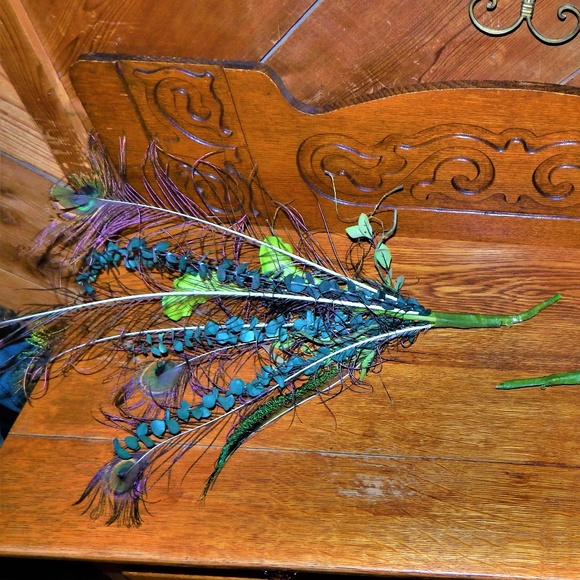 Peacock~ Calla Lily~ Eucalyptus Wedding Home Decor - Picture 7 of 8